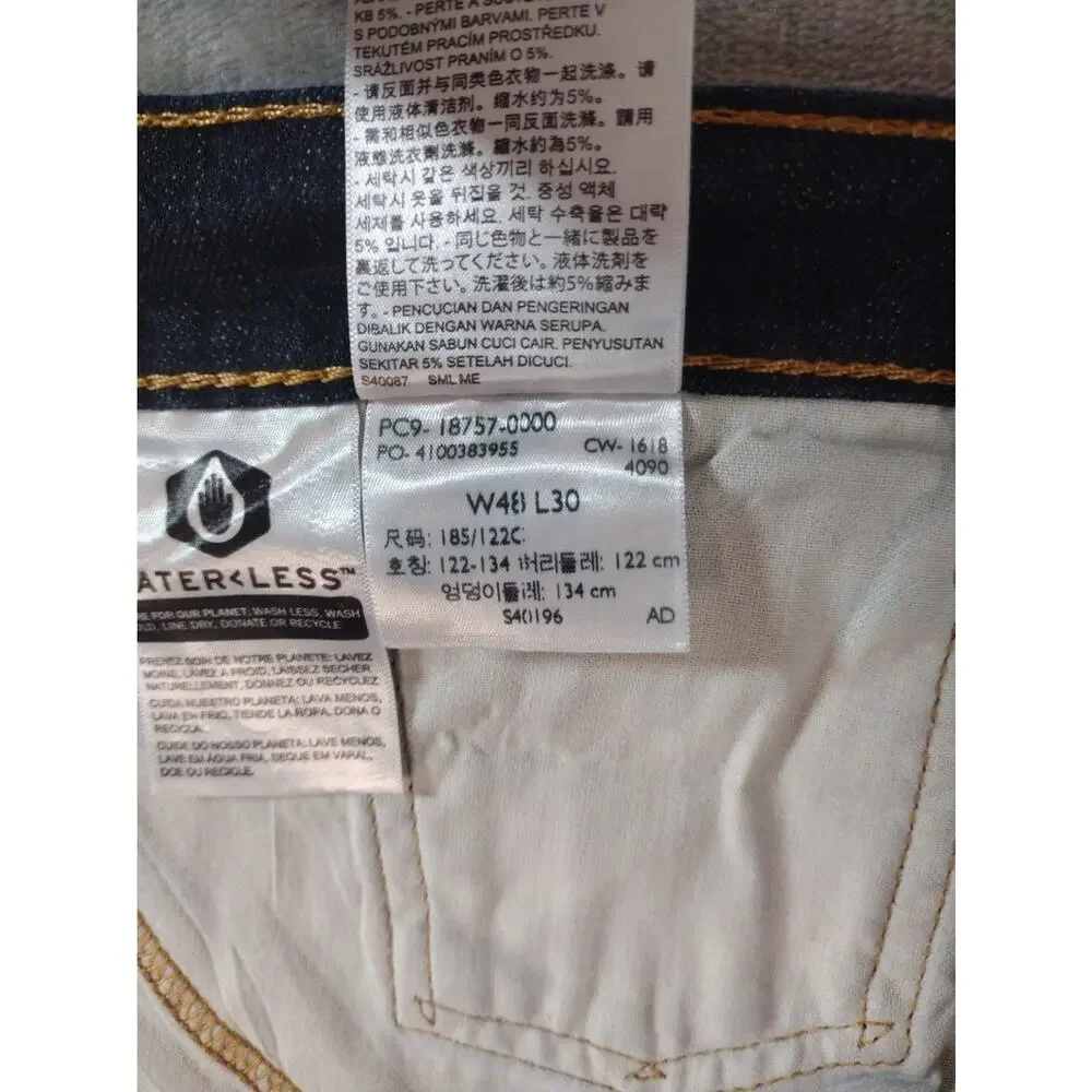 Levis 541 Jeans Mens 48x30 Athletic Fit Straight Leg Dark Wash Casual Americana